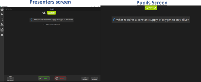 Small image showing Question Presenter software